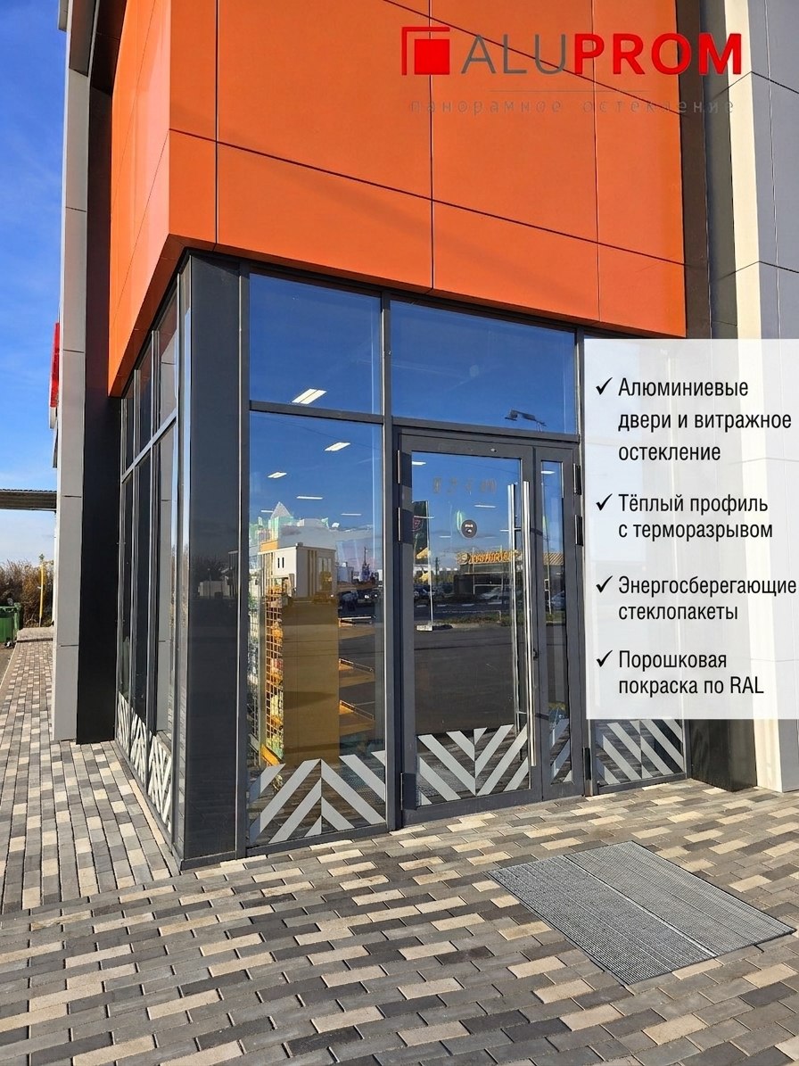 Уличные алюминиевые двери